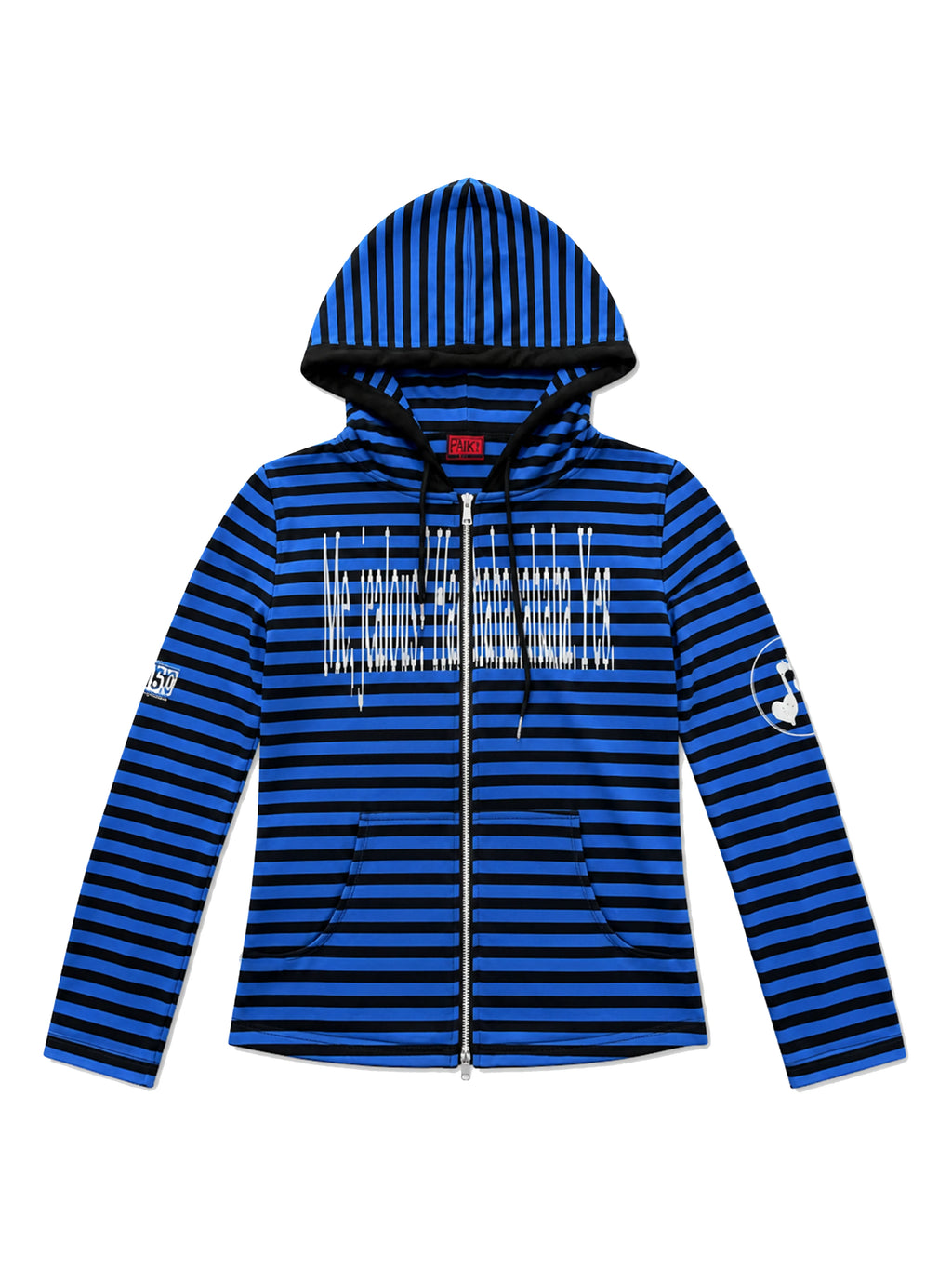 PAIKI Music Antidote Striped Zip-Up Hoodie