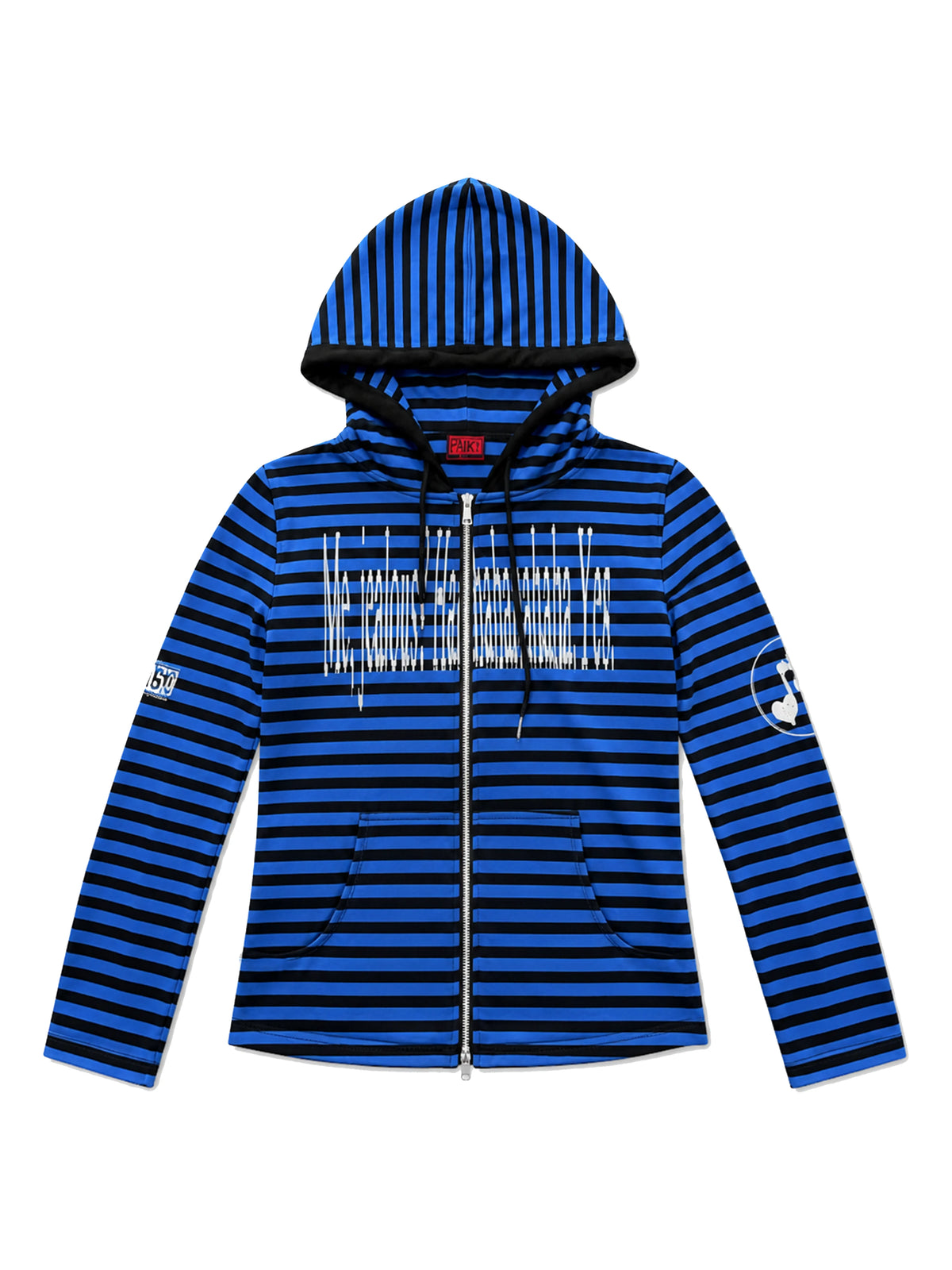 PAIKI Music Antidote Striped Zip-Up Hoodie