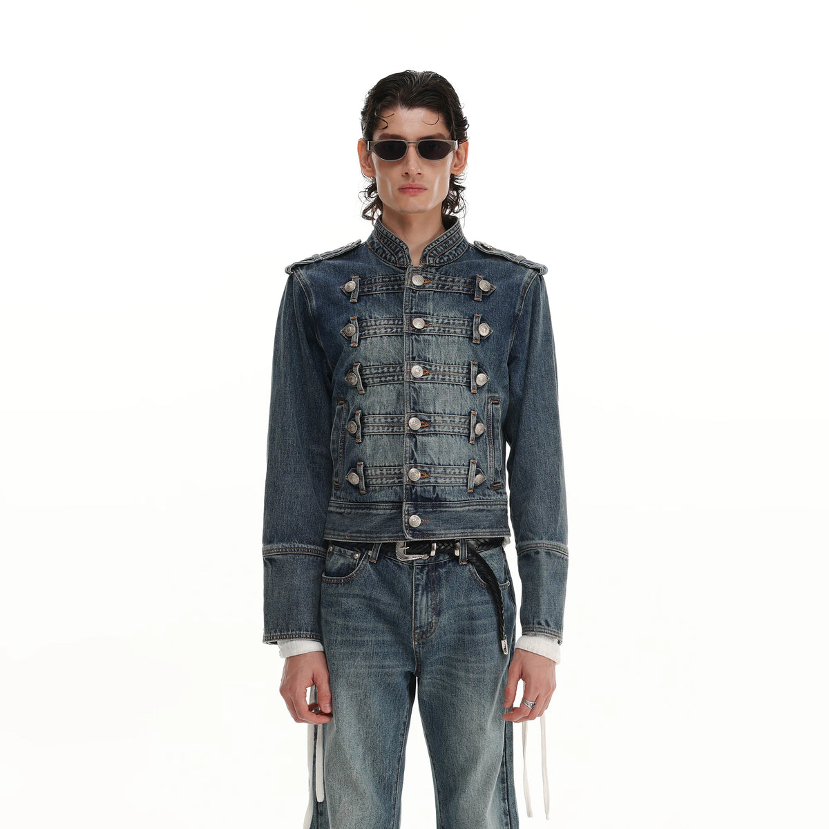 INTERLINKED 14oz Wrinkle-Resistant Cropped Denim Jacket