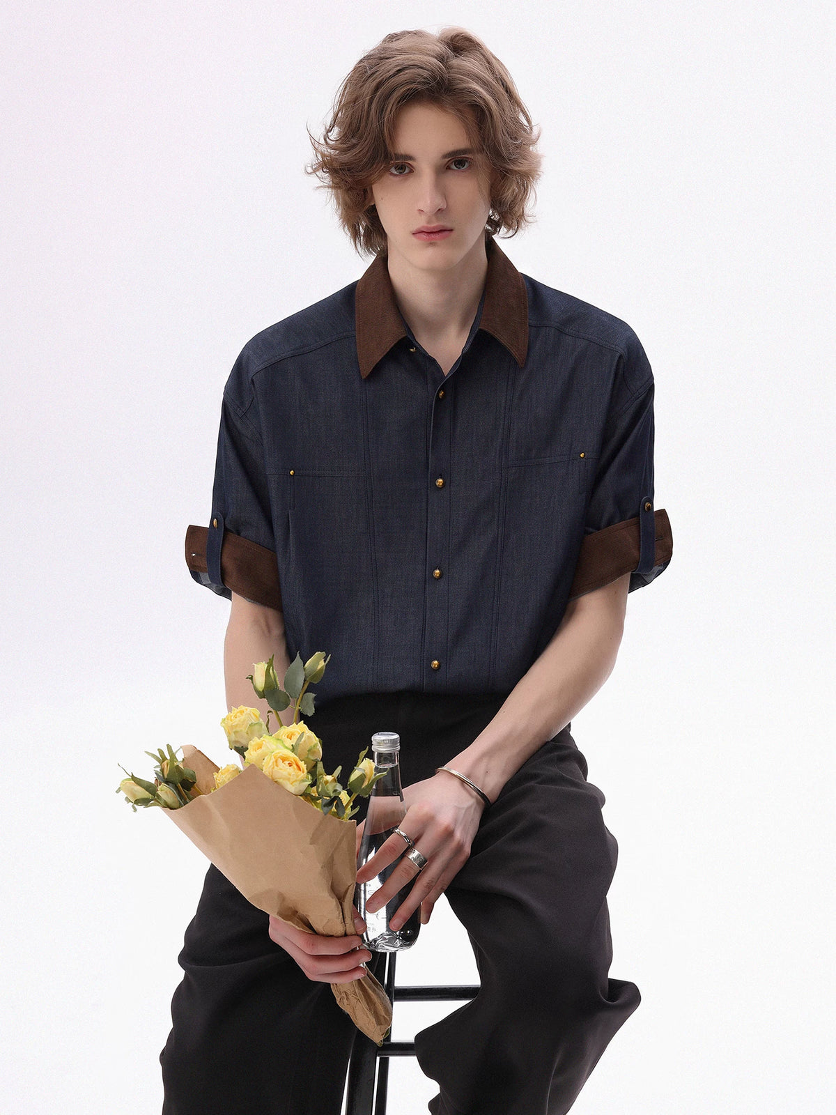 CHOR Patchwork Slim Fit Casual Shirt