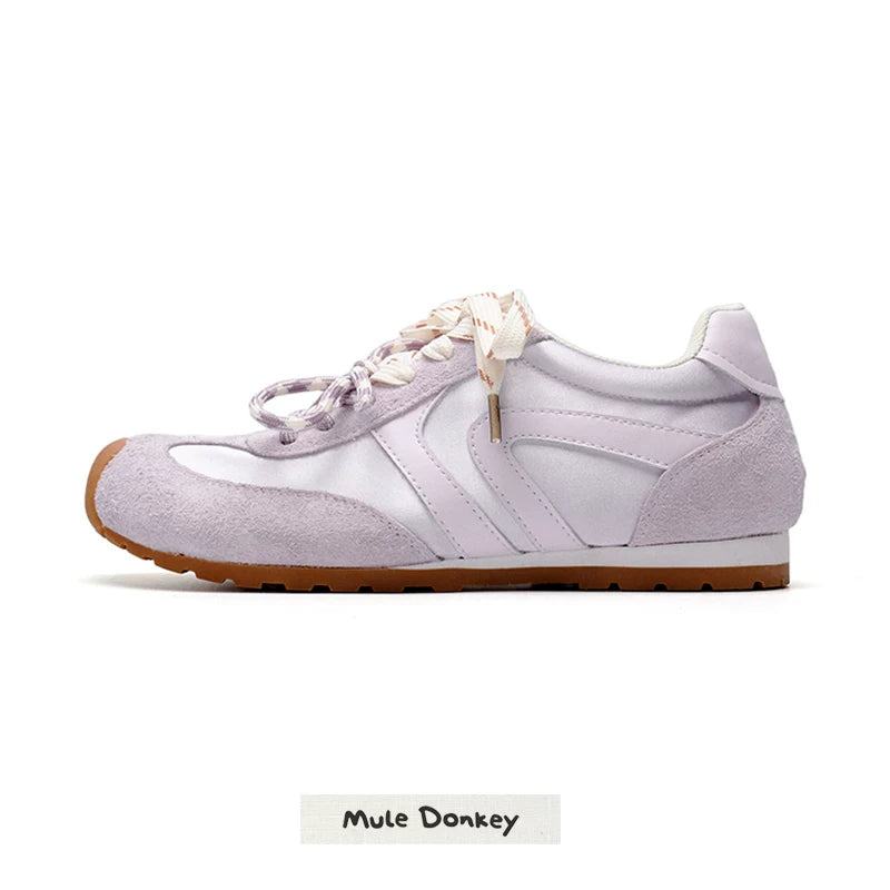 Mule Donkey Leather Lace-Up Low-Top Sneaker