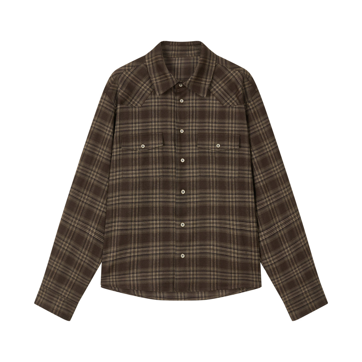 VLABMADE 90s Western Plaid Patchwork Relaxed Fit Shirt