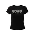 RPB BRAND Hot Diamond Crew Neck Slim Spice Girl Short Tee