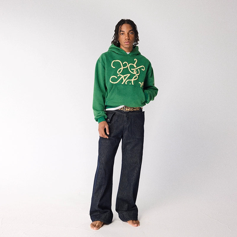 CRICLE Rotary Letter Hooded Sweater
