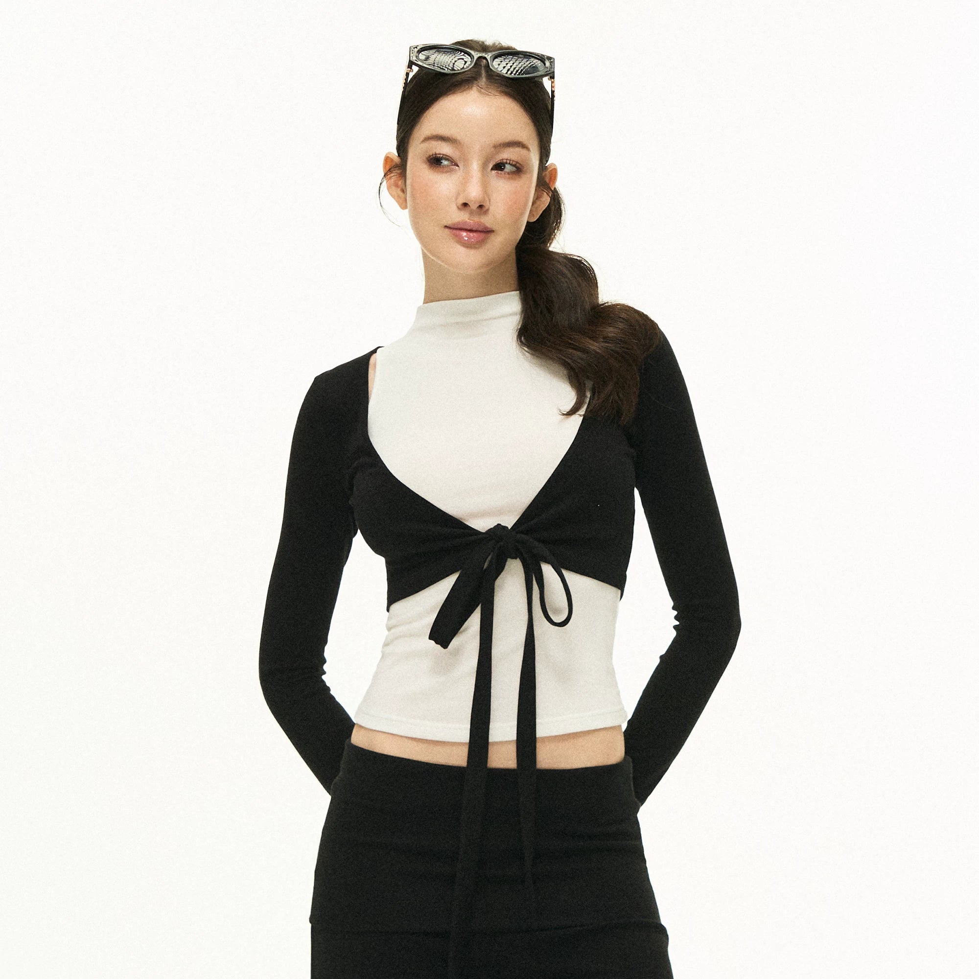 ARISEISM Cropped Ribbed Tank Top Set