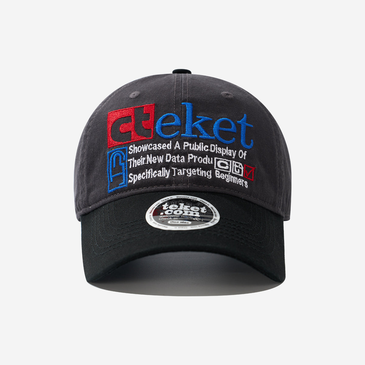 WASC Embroidered Color Block Cotton Baseball Cap