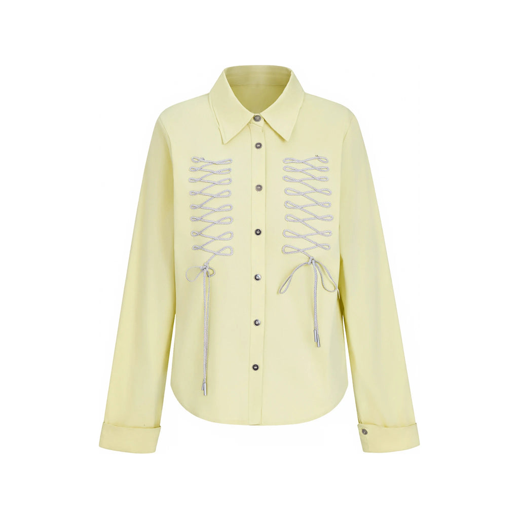 JIKOO Tie-Front Bow Blouse