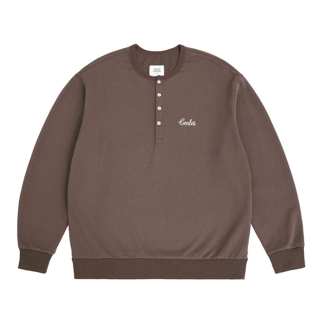 CENLES Embroidered Logo 250g Breathable Loose Sweatshirt