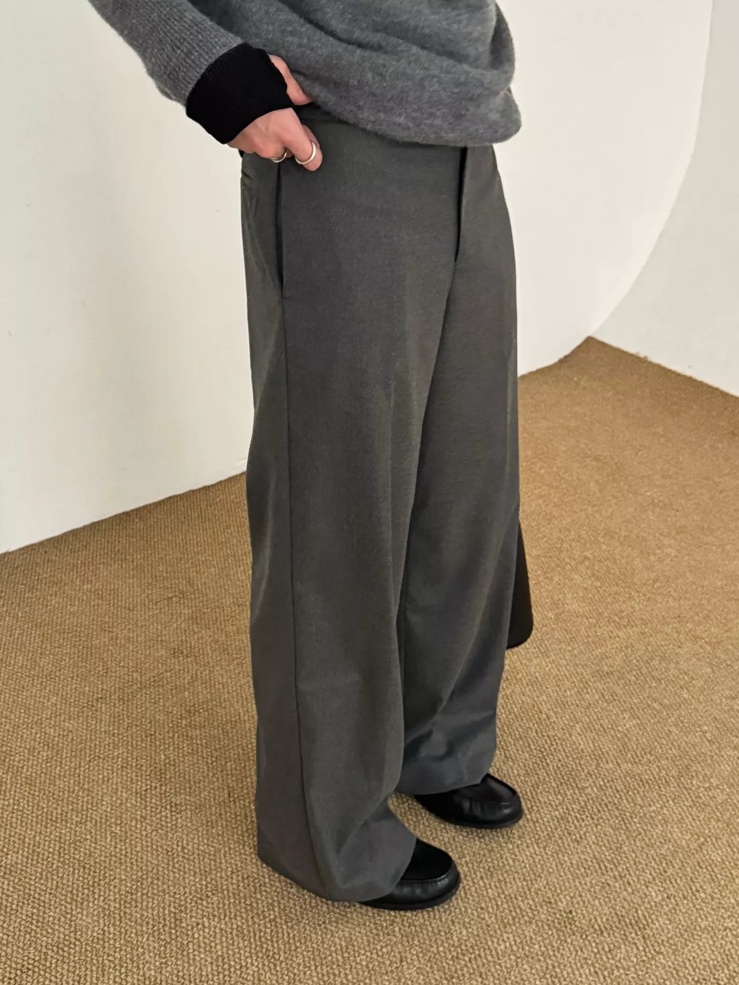 COLN Straight Versatile Casual Suit Pants
