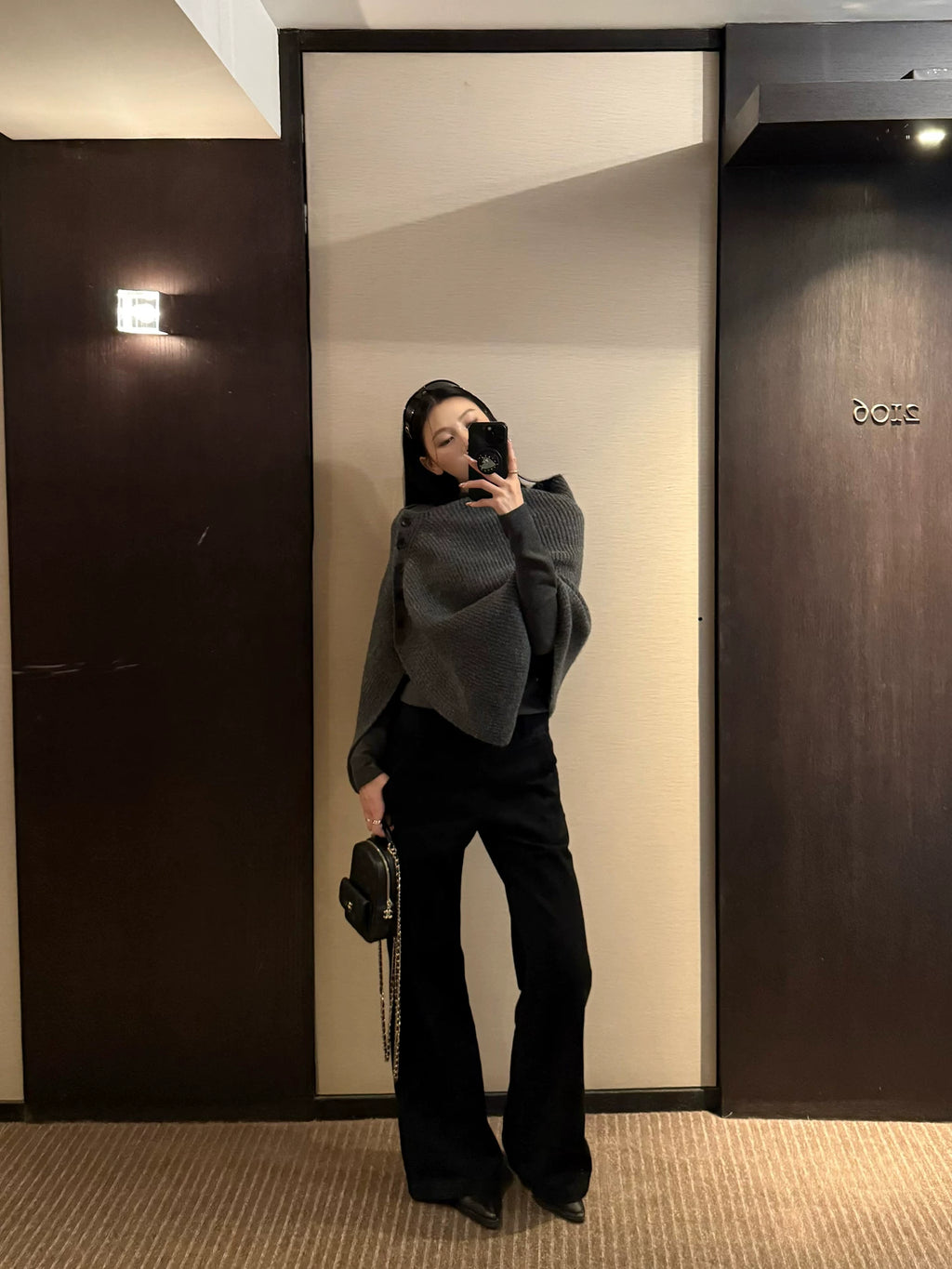 YOUNG KYLIN Fleece Straight Wide-leg Jeans