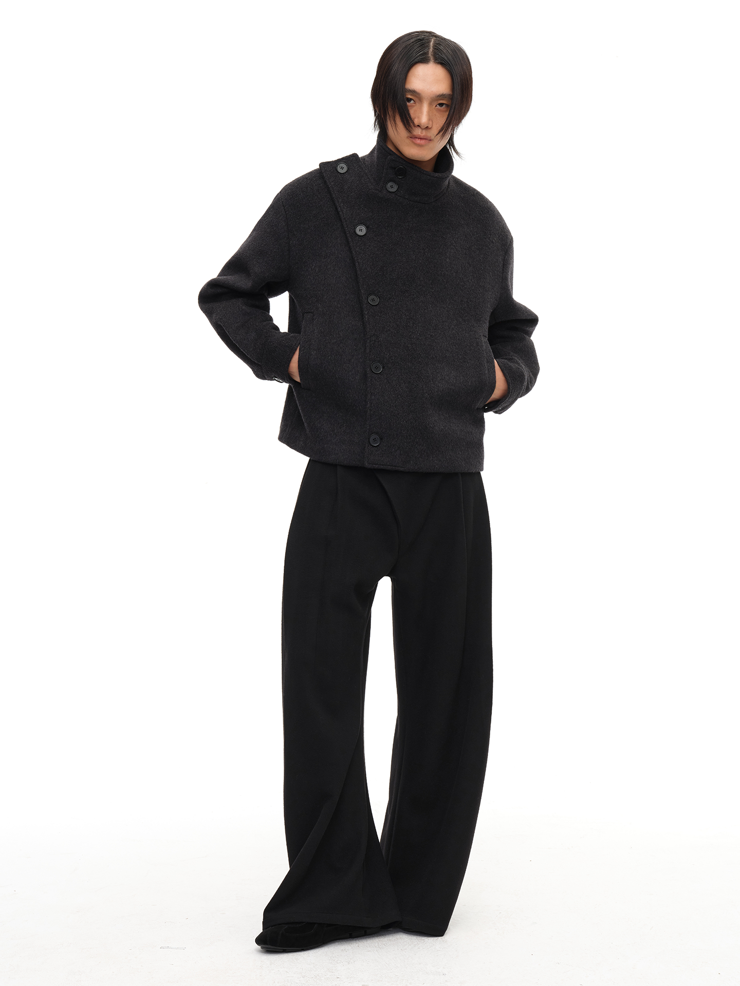JCAESAR Lapel Button-down Jacket