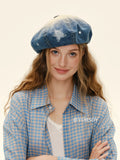 YORSOYI Vintage Denim Beret