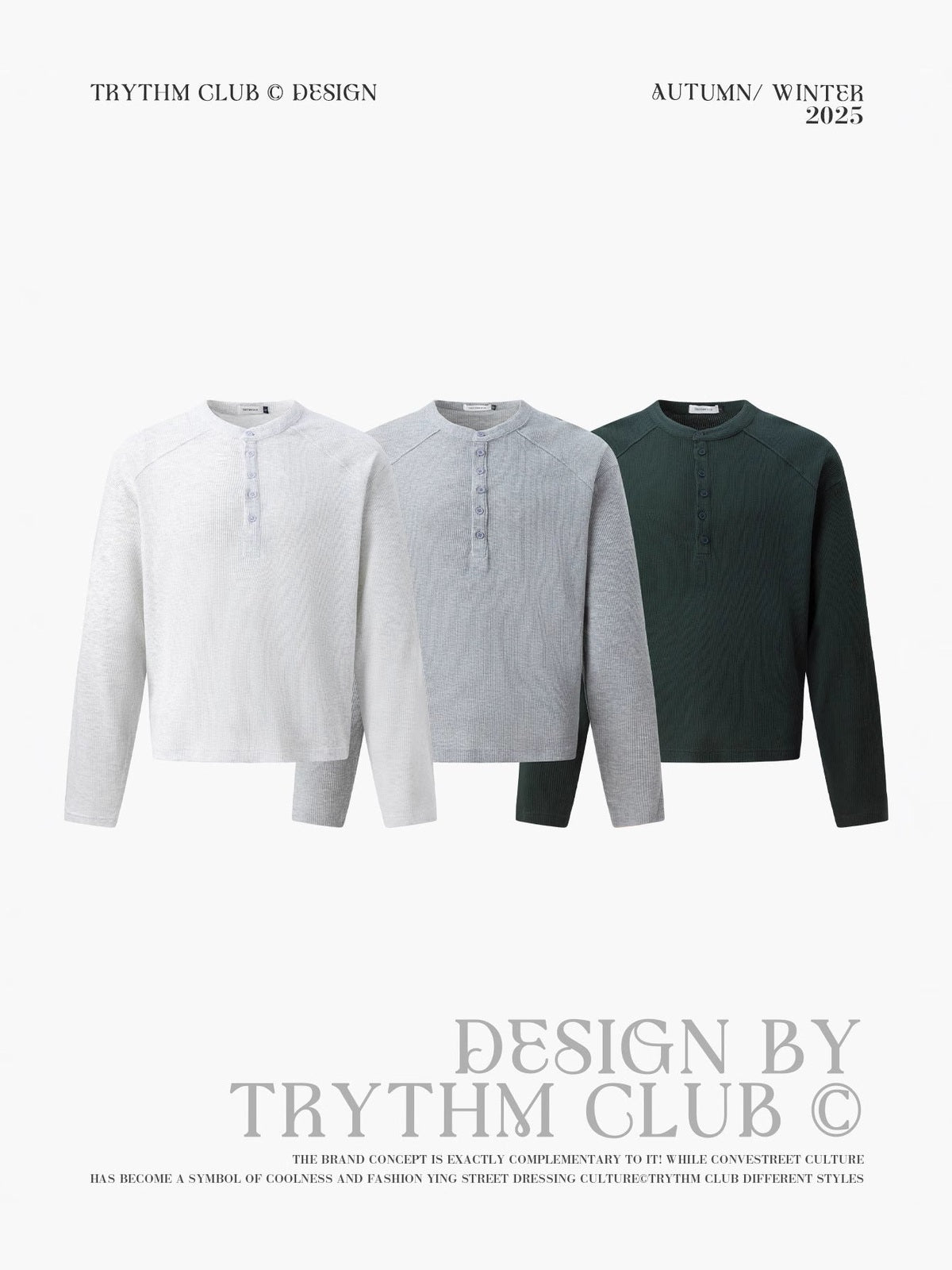 TRYTHMCLUB Waffle Simple Knitted Sweater
