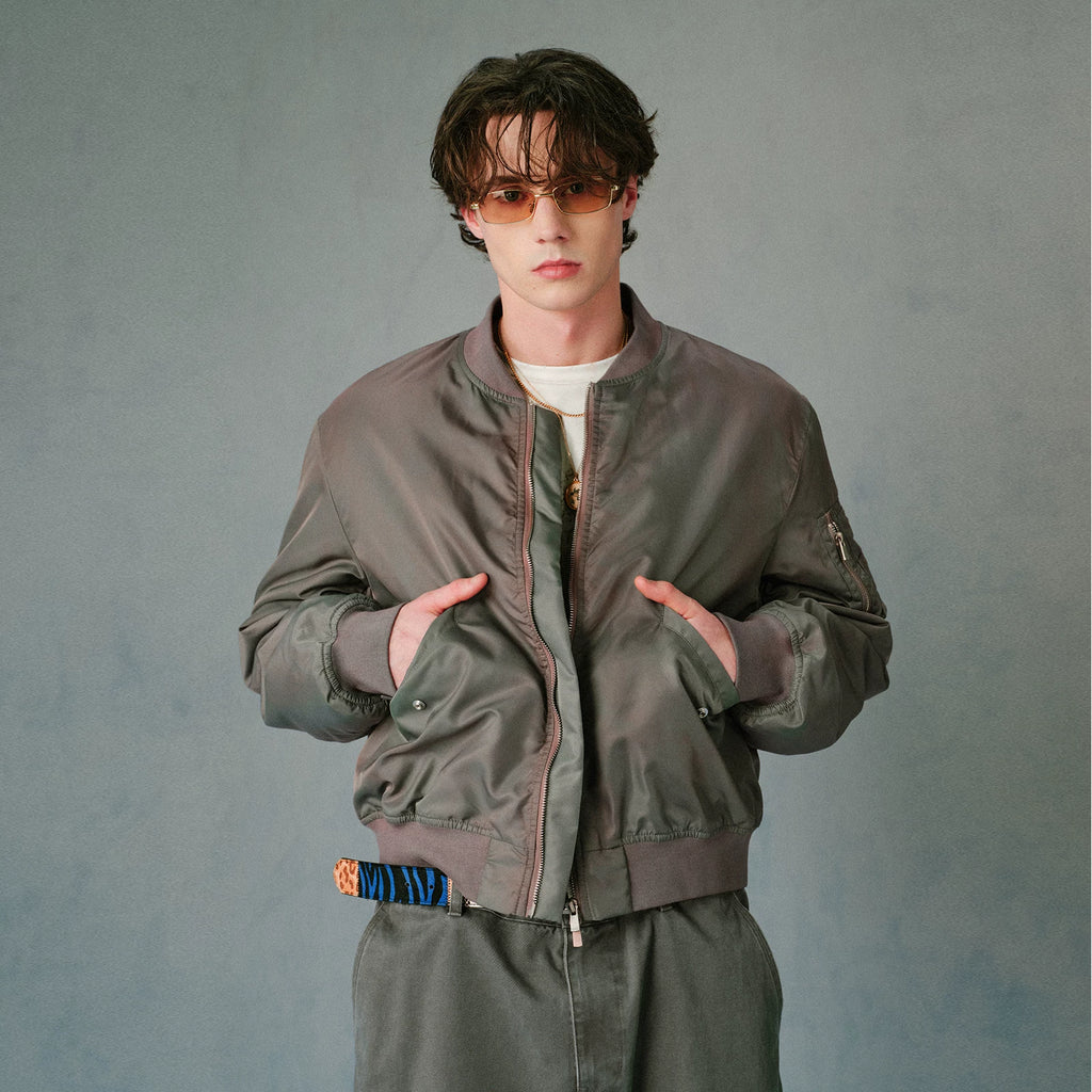 Azure Lisseur Olive 400g Waterproof Bomber Jacket