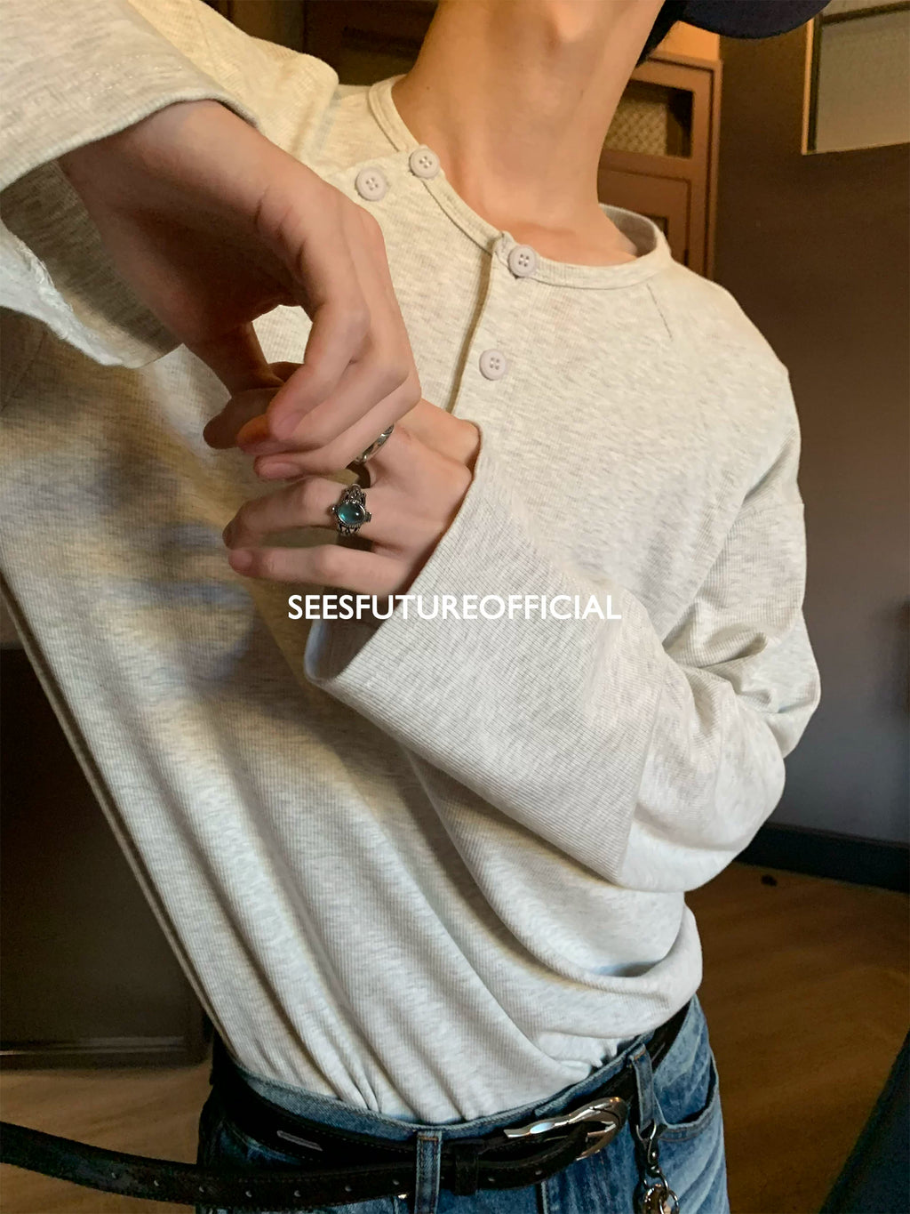Seesfuture Slack Sense Simple Versatile Base Long Sleeve