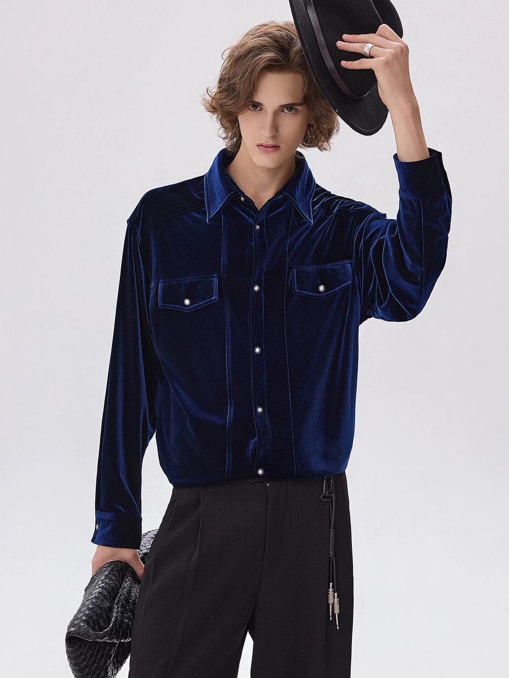 CHOR Velvet-Touch Long-Sleeve Shirt