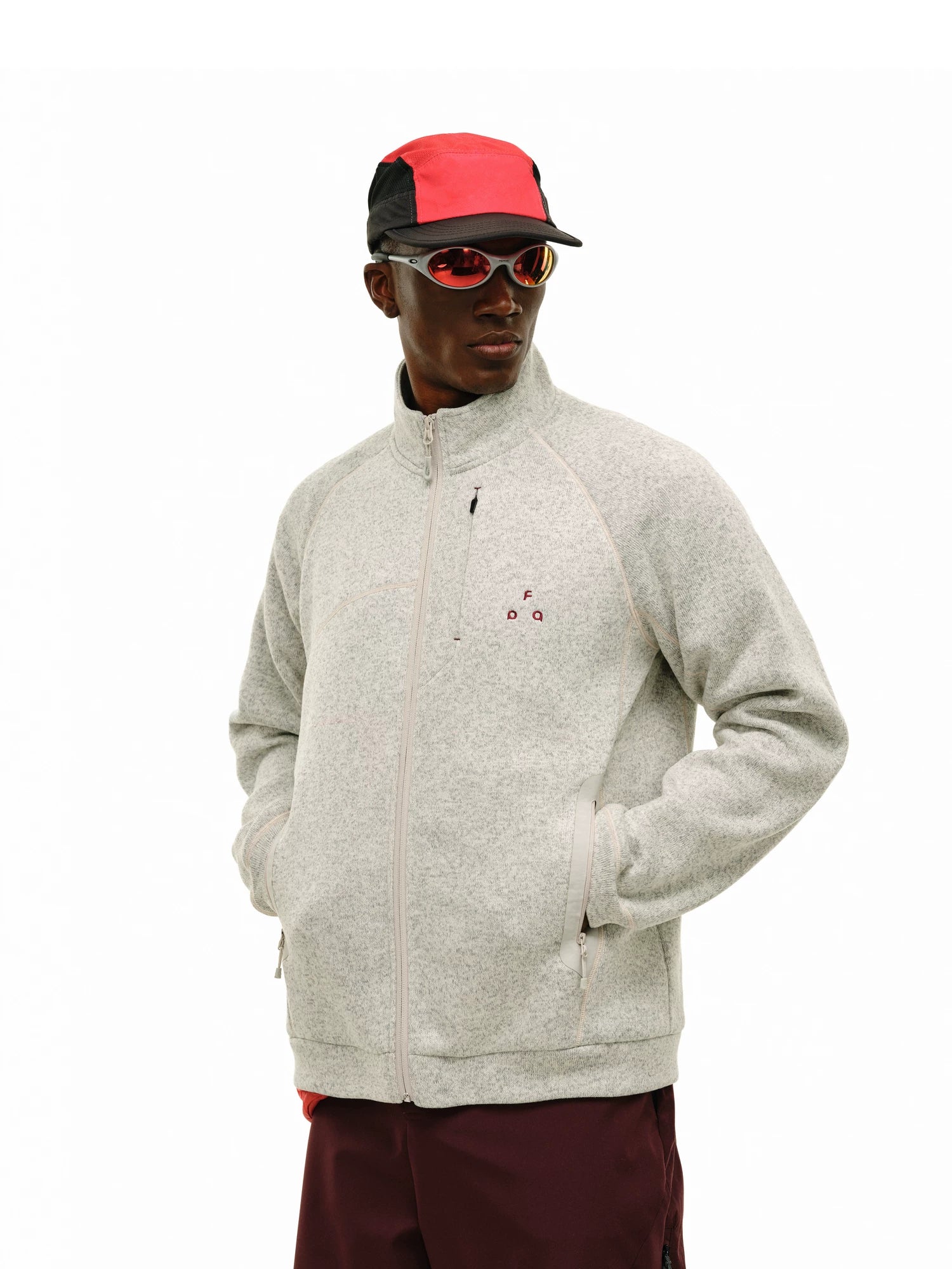 FPA Yarn Rubber-pressed Pocket Cardigan Jacket
