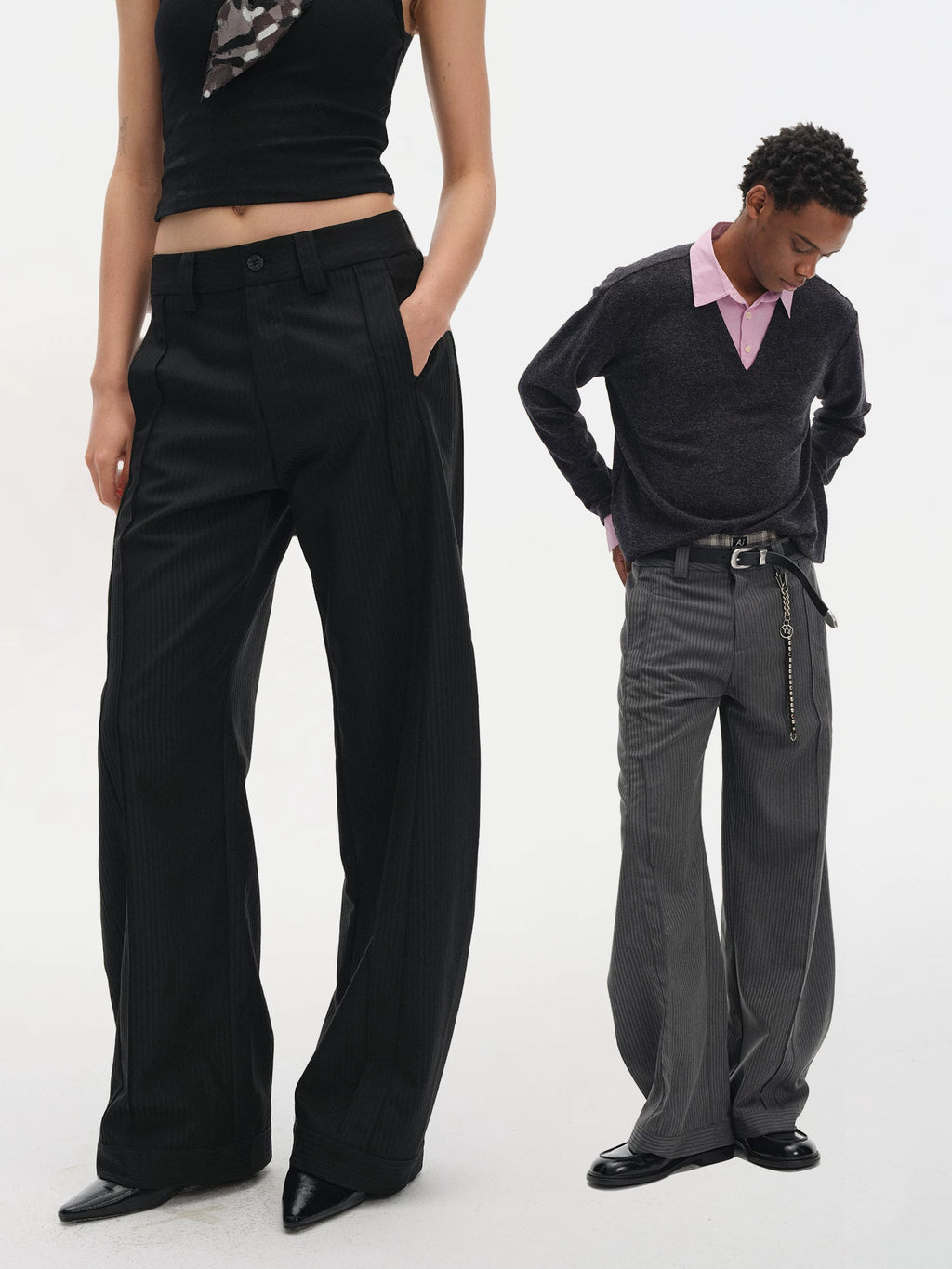 DIMC Pinch Pleated Casual Versatile Trousers