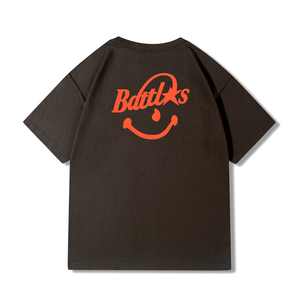 Battles Smiley Print Casual Tee