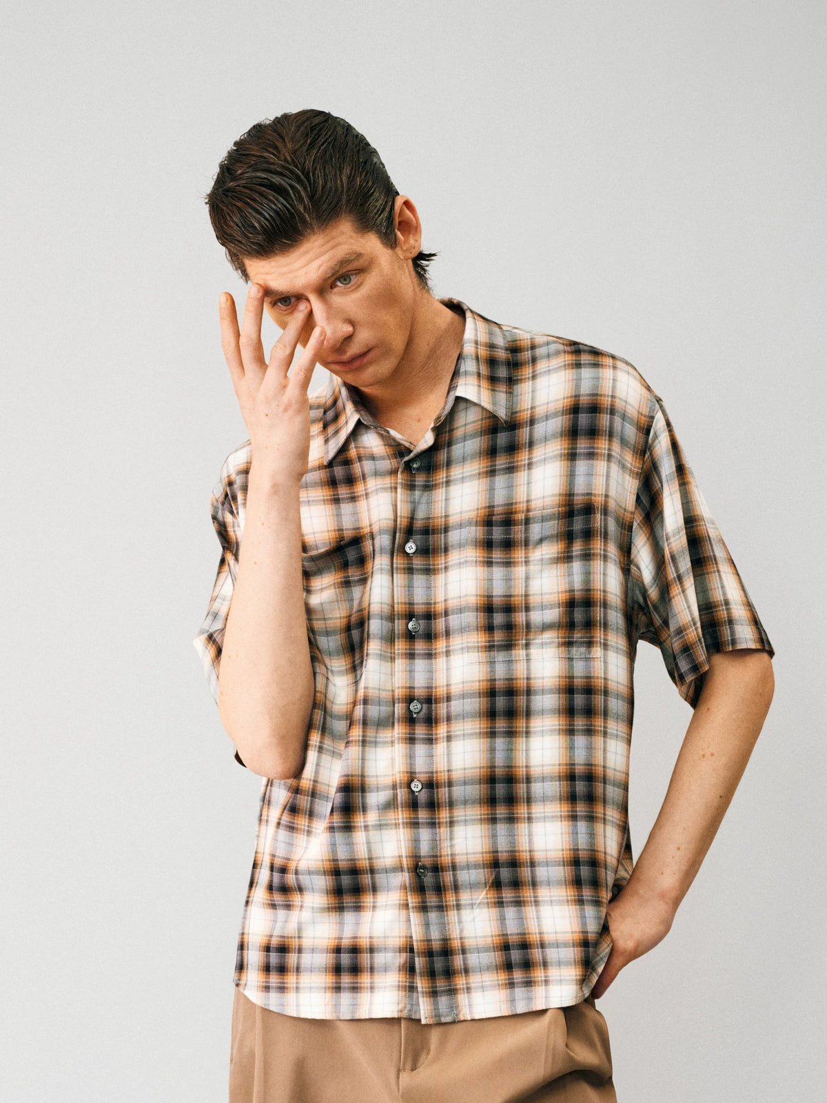 NONRADICAL Multicolor Plaid Wrinkle-Resistant Shirt