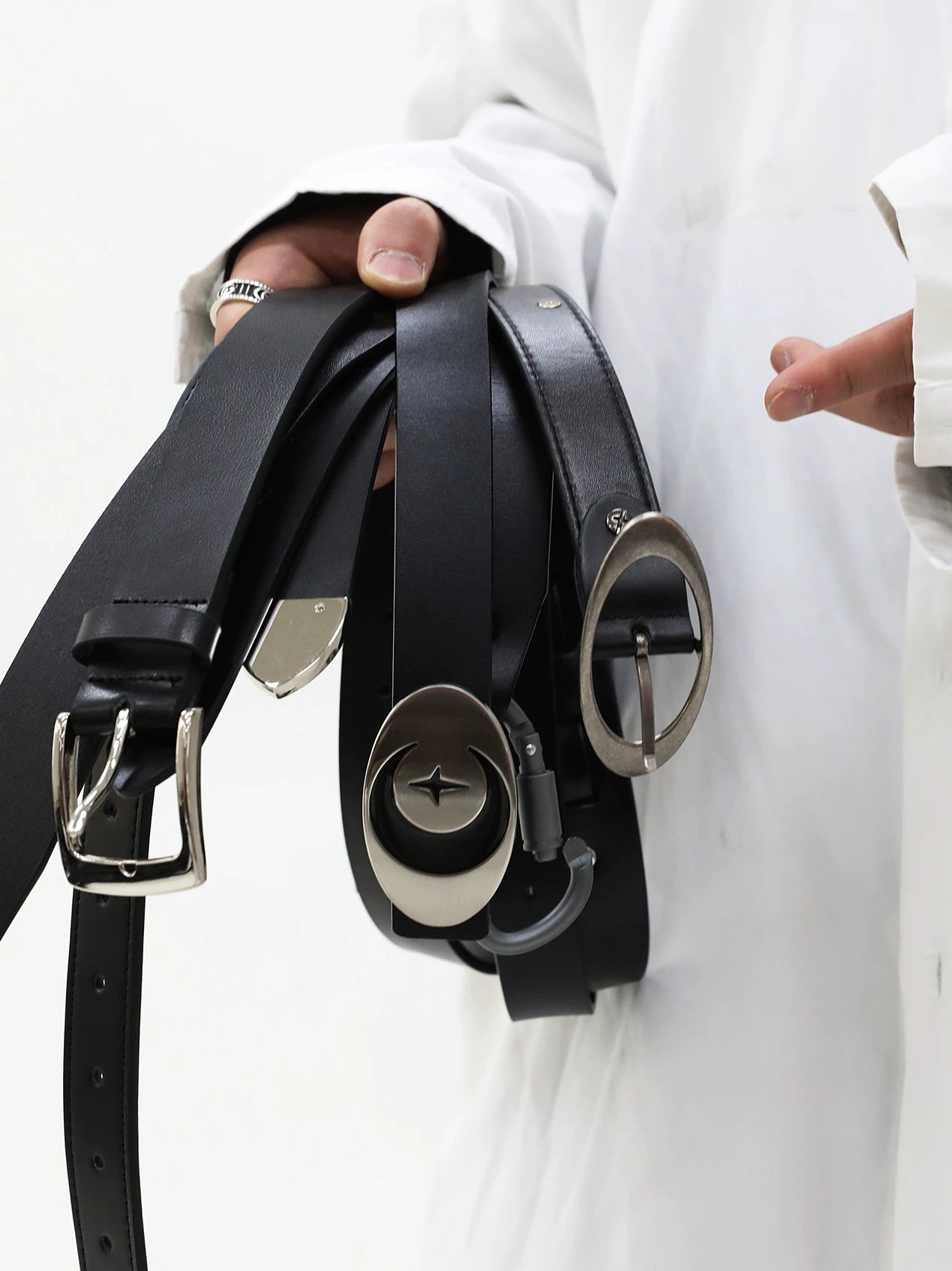 HANQIAORJI Vintage Moon Metal Buckle Belt
