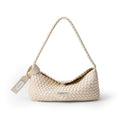 SmoSmos nut White Woven Shoulder Bag - Magnetic Snap