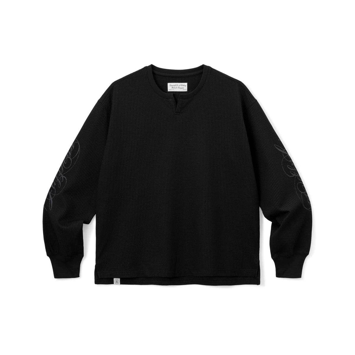 SUPERTOFU JAZZNESS V-Neck Waffle Long-Sleeve Tee