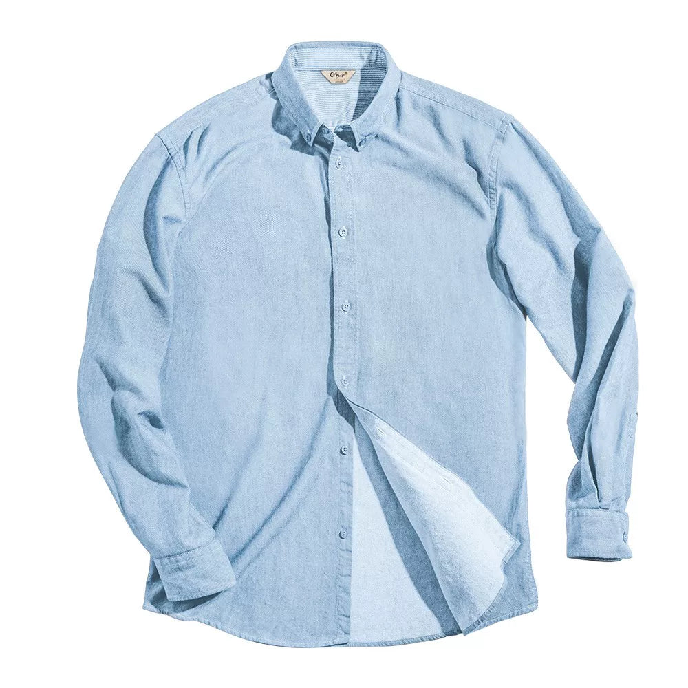 Madden retro polished long-sleeved cotton thin shirt