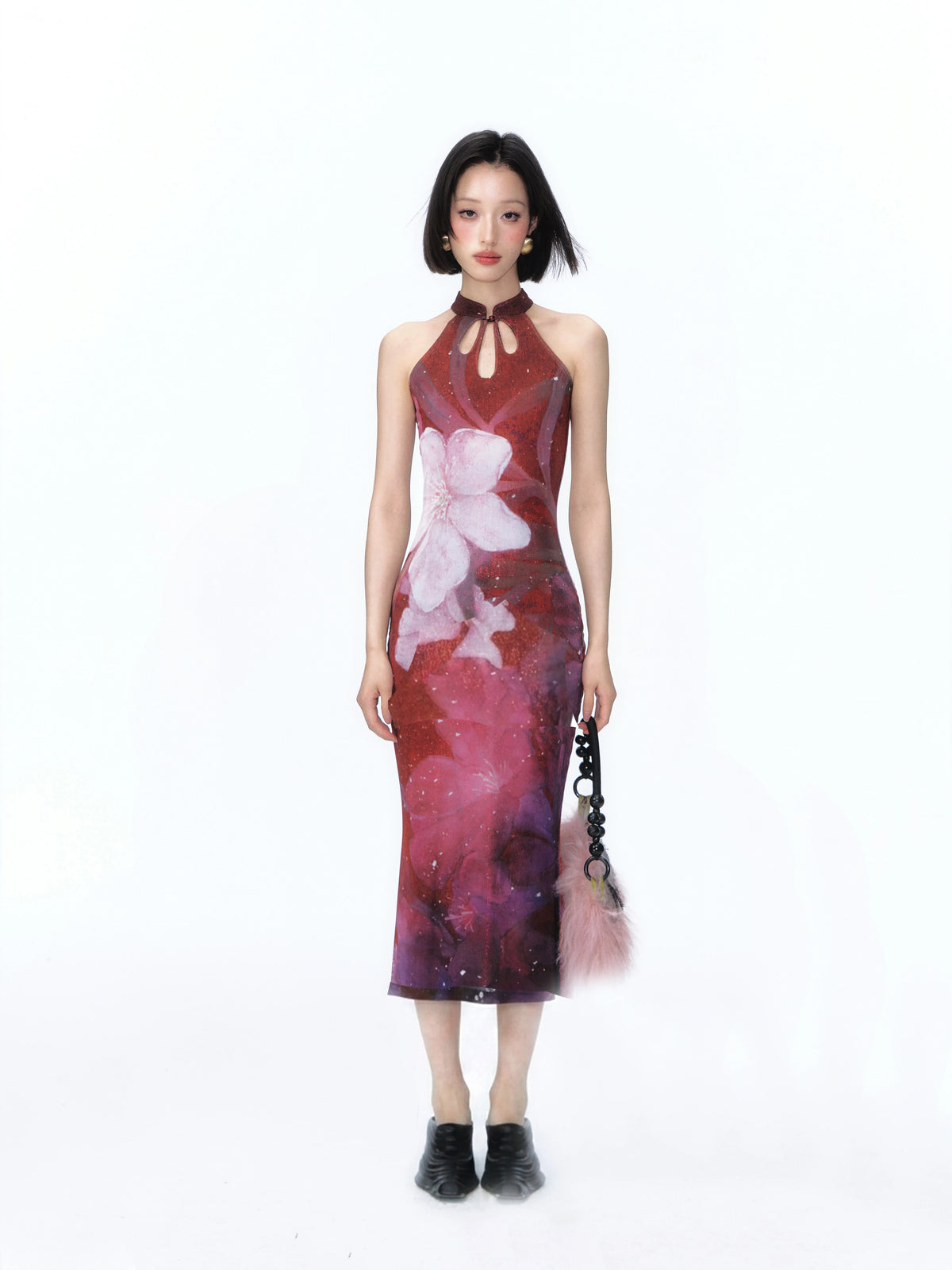 YEDM Illustrator Cutout Frog Cool-Touch Slim Fit Mermaid Dress