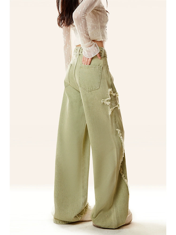 ZRSEE Wide-leg Star Jeans