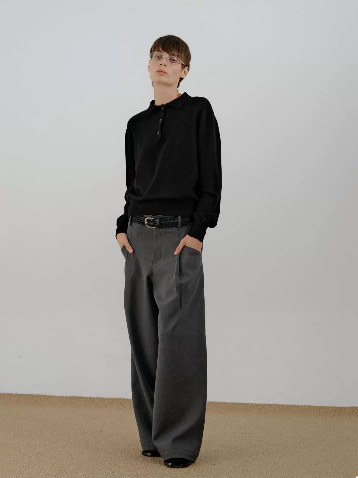 COLN Loose Casual Suit Pants