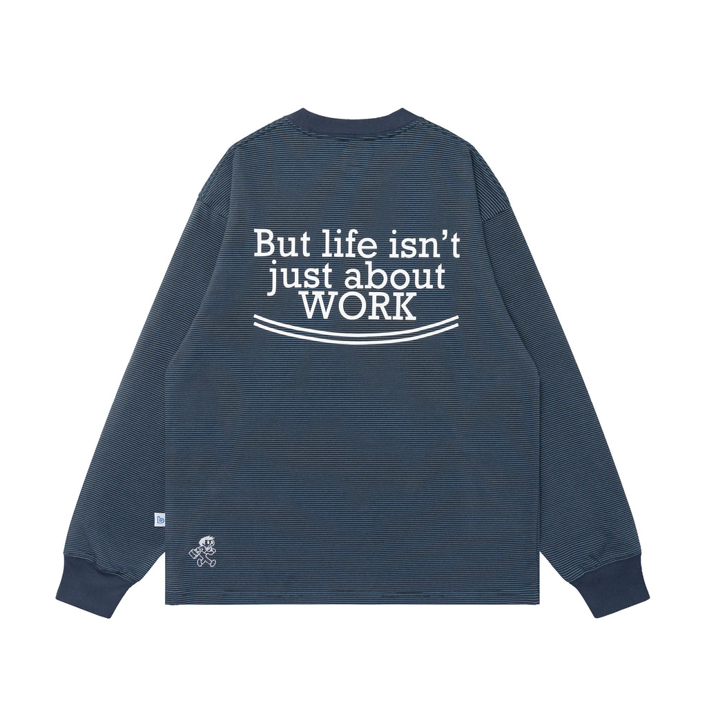 BENT IDEA "Don't Wanna Work" Breathable Oversized Long-Sleeve Tee