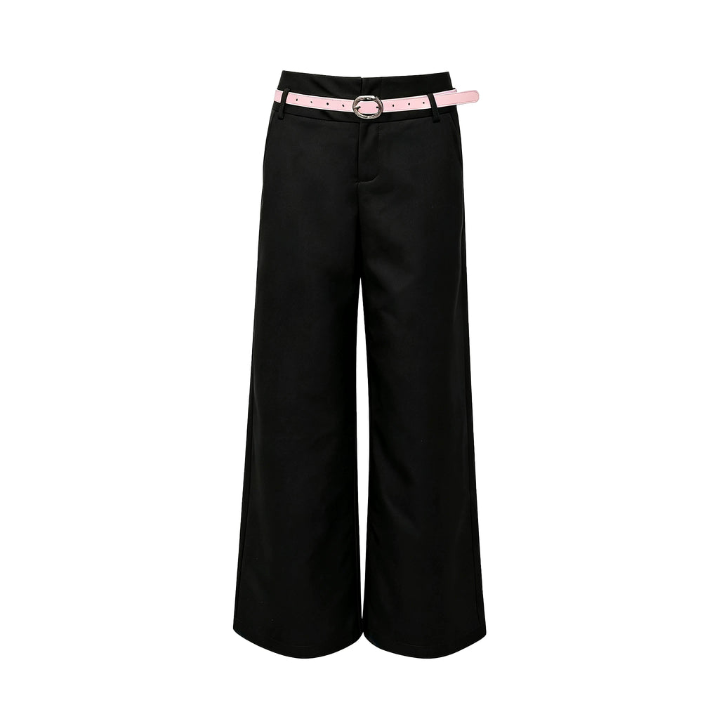 Wildberry High-Waist Wide-Leg Straight-Leg Trousers