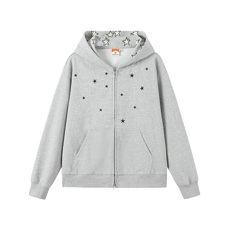 DONSMOKE Star Stitching Loose and Comfortable Contrasting Coat