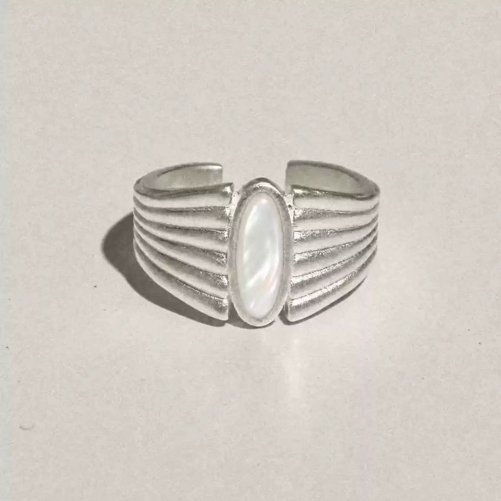 MEZZEM Black Onyx Open Ring
