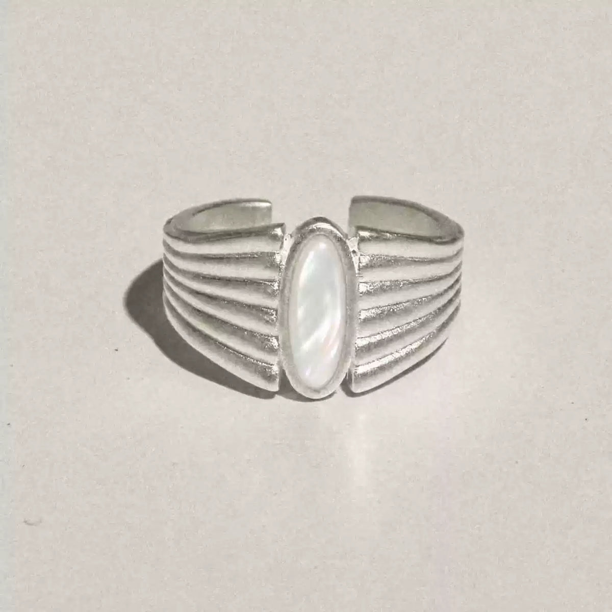 MEZZEM Black Onyx Open Ring