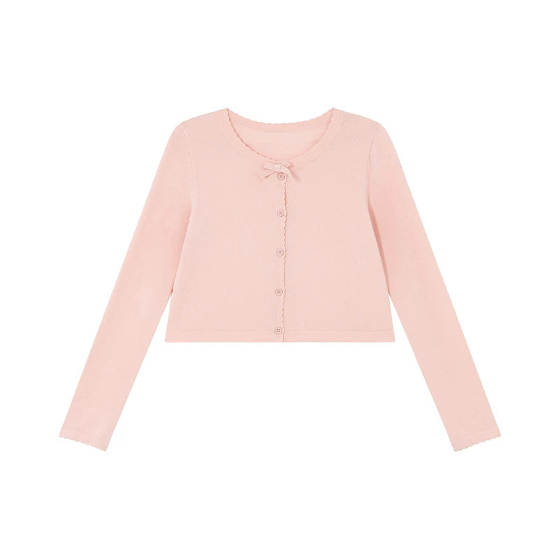 KANO Polka Dot Cropped Cardigan & Camisole Set