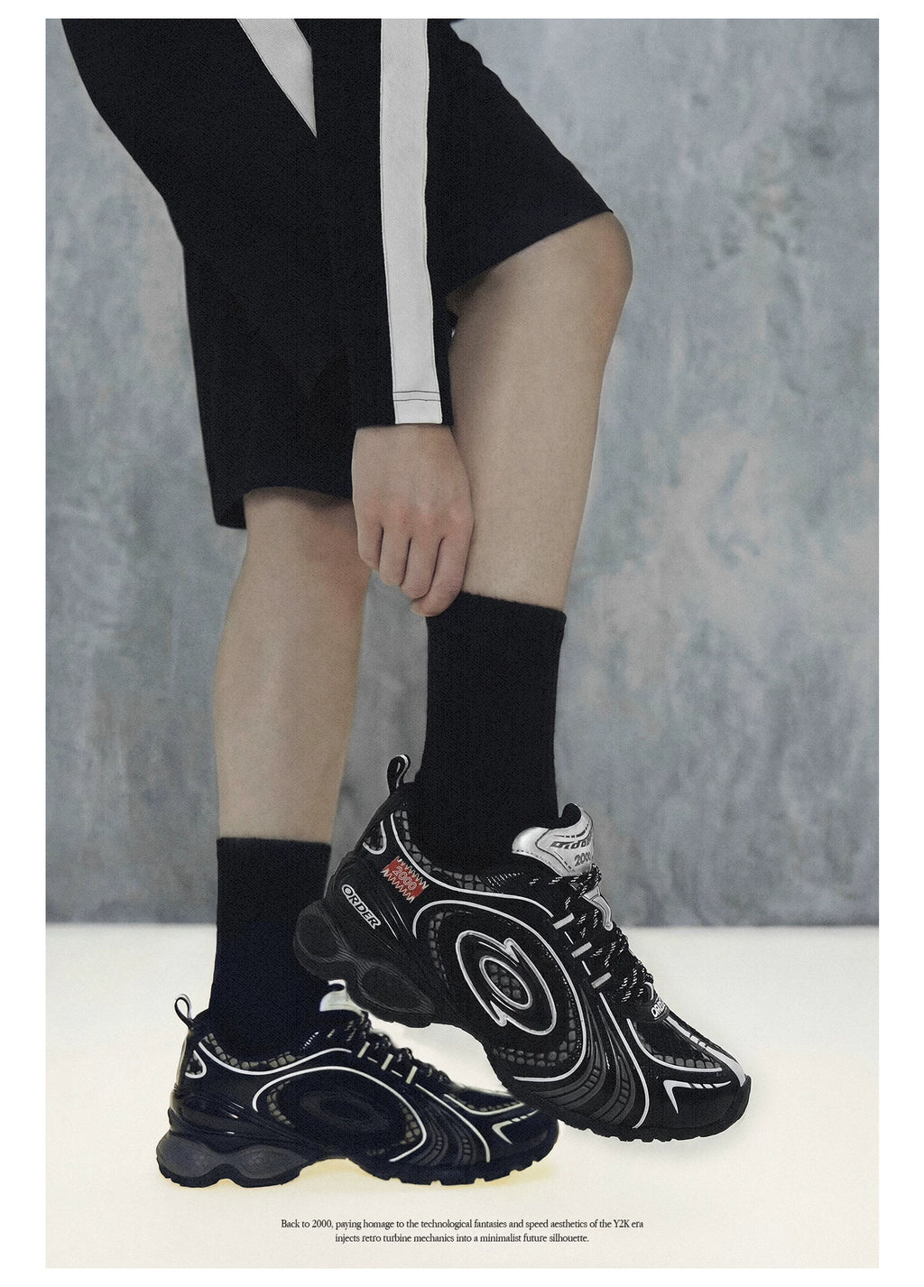 OLD ORDER Leather Chunky Lace-Up Dad Sneaker
