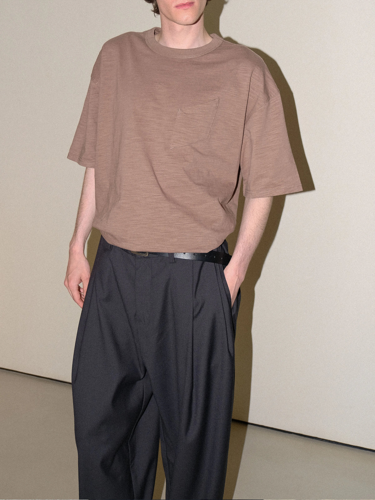 Anniehall Slub Cotton Pocket Tee