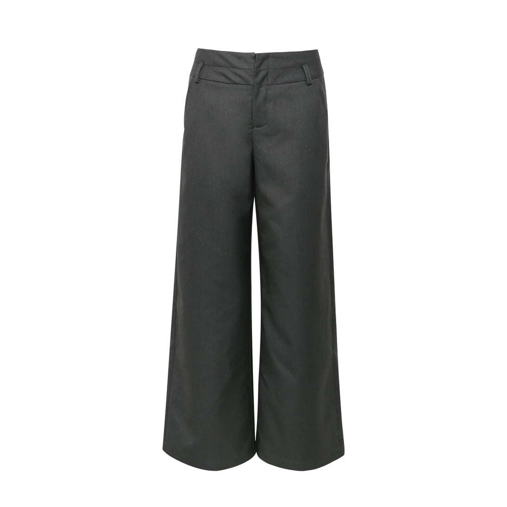 Wildberry High-Waist Wide-Leg Straight-Leg Trousers