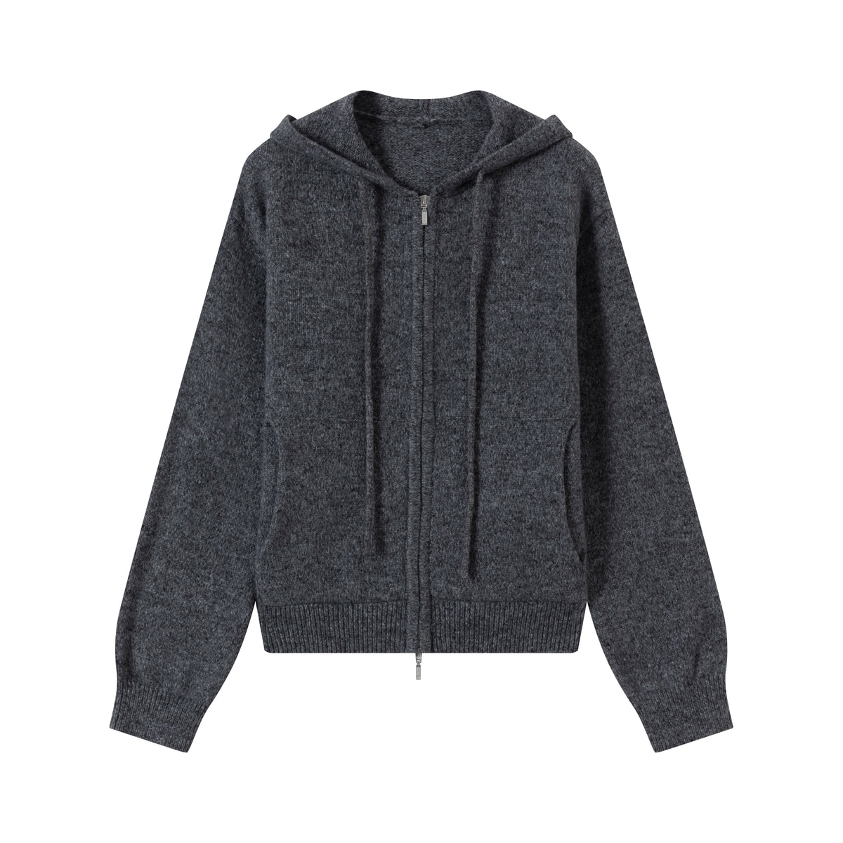 VLABMADE Slub Knit Slim Fit Zip Hoodie