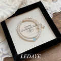 LIDAYE Layered Sterling Silver Pearl Peace Bracelet