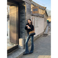 Pusumede Temperament Slightly Pull Edge Jeans