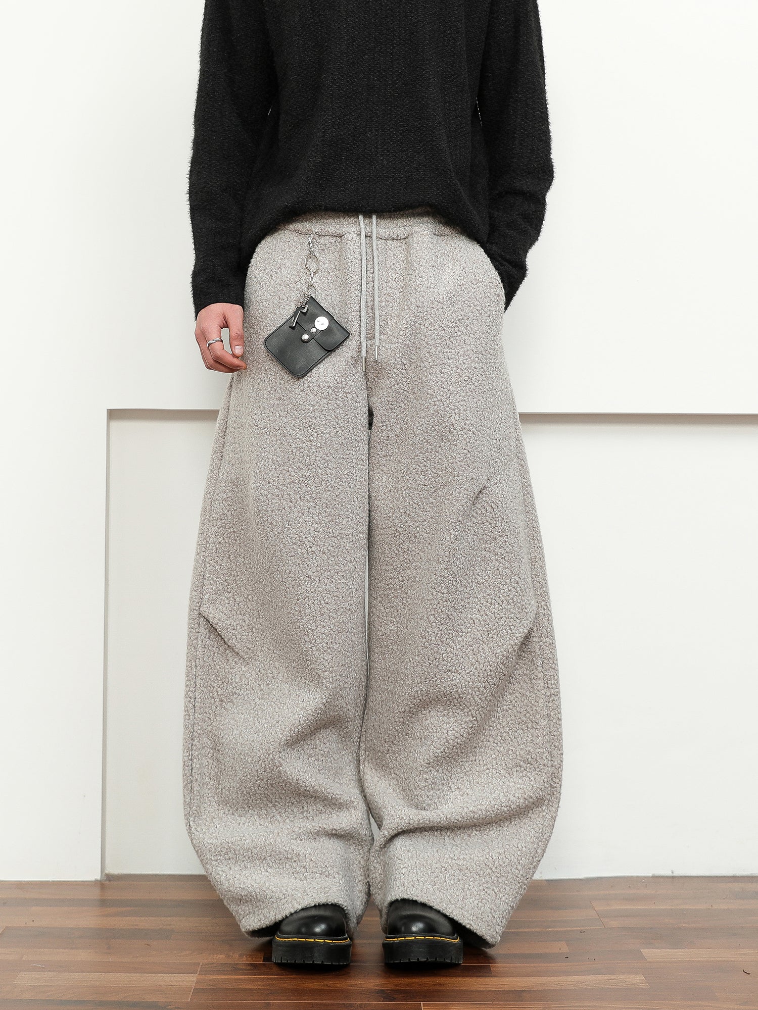 FLYOFF pleated Cozy cut wide-leg scimitar pants