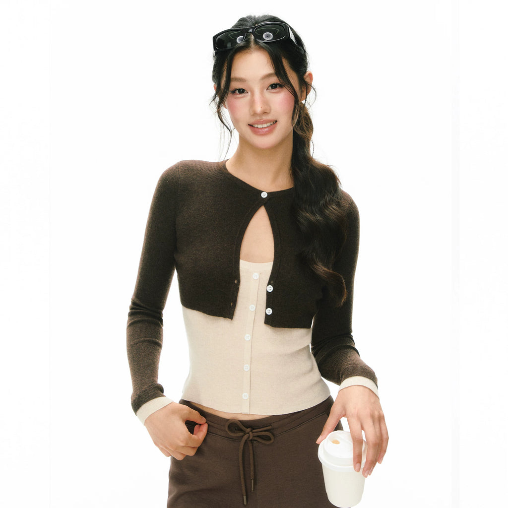 ARISEISM American Retro Slim Fit Knit Cardigan