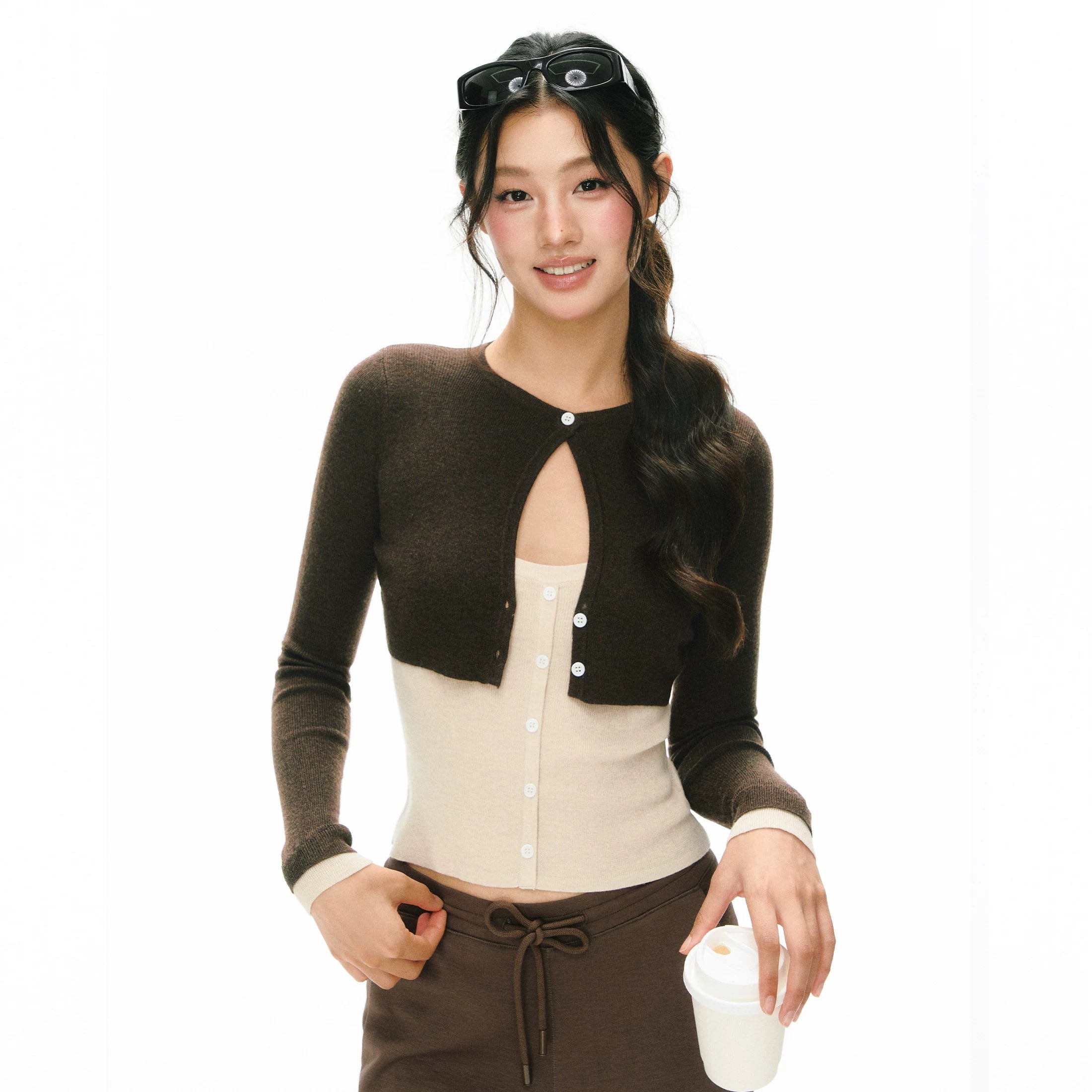ARISEISM American Retro Slim Fit Knit Cardigan