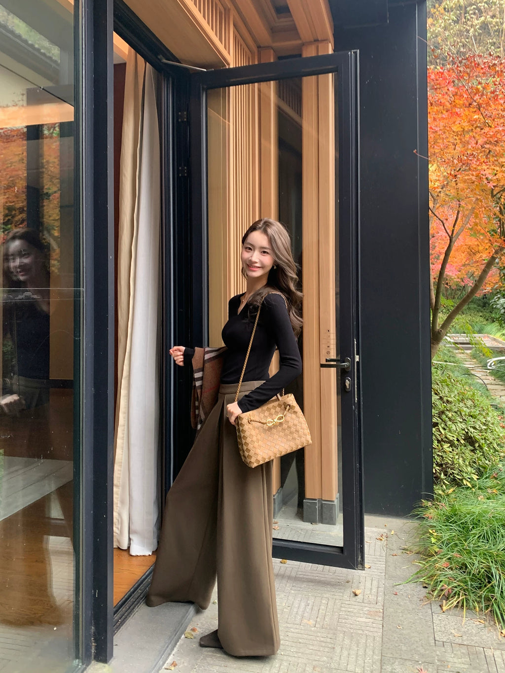 Pusumede Loose Wide-leg Slacks