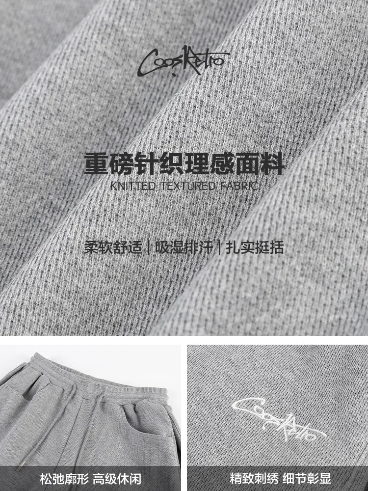 CoosRetro Moisture-Wicking Mid-Rise Straight-Leg Sweatpants