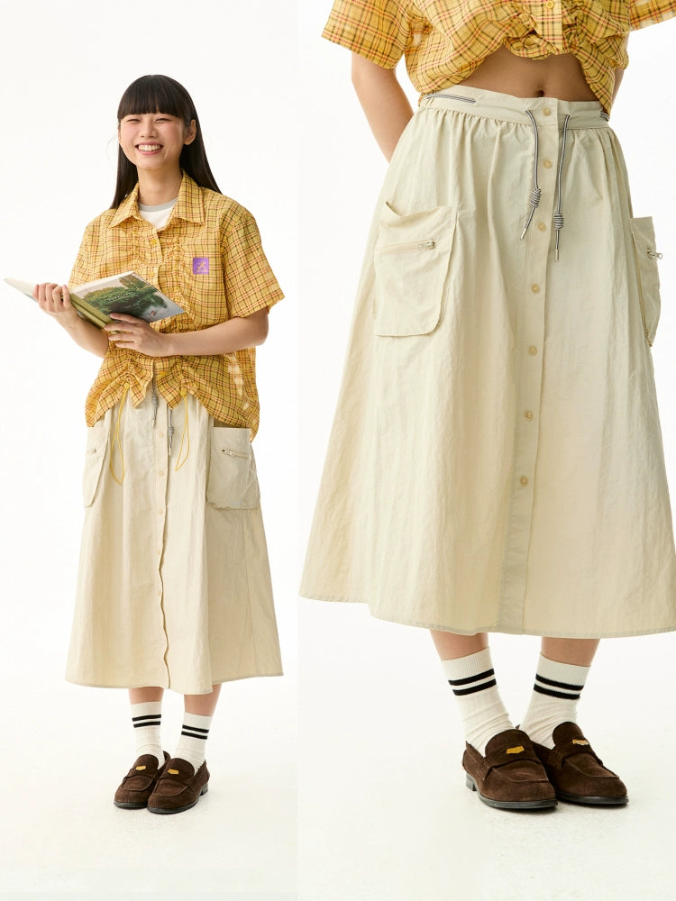 NewJNXS High Waist A-shaped Skirt