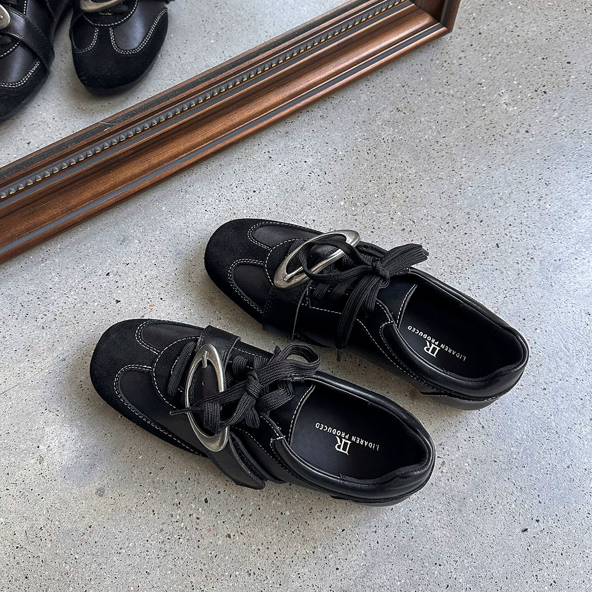 Lidaren Produced Polka Dot Leather Mary Jane Sneaker